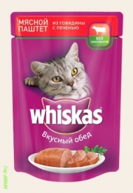 Вискас 85г паштет говядина/печень