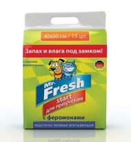 Мистер Фреш Пеленки д/приучения к месту 40*60 (15)