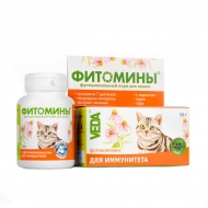 Фитомины д/иммунитета кошек 100тб (функц. корм )
