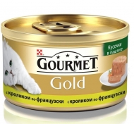 Консервы Гурме Голд 85г кролик по Франц.