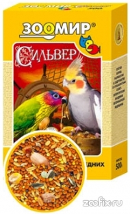 Корм Сильвер д/мел. и ср. попугаев 500г