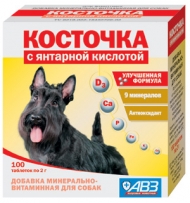 Косточка с янтарной кислотой №100 тб
