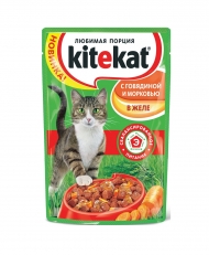Китекет пауч 100г говядина,морковь/желе