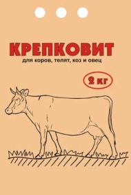 Крепковит д/крупного рогатого скота 2кг КРС,телят,коз,овец (5)